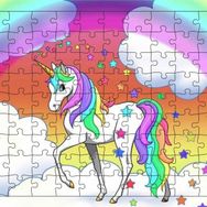 Güven Serigrafi Unicorn Model2 108 Parça Ahşap Çocuk Puzzle Yapboz