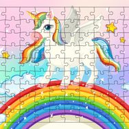 Güven Serigrafi Unicorn Model3 108 Parça Ahşap Çocuk Puzzle Yapboz