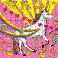 Güven Serigrafi Unicorn Model8 108 Parça Ahşap Çocuk Puzzle Yapboz