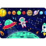 Güven Serigrafi Uzay ve Astronot 24 Parça Ahşap Çocuk Puzzle Yapboz