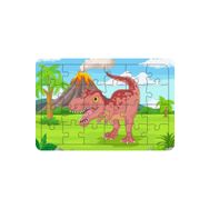 Güven Serigrafi Vahsi Dinozor Tyrannosaurus 24 Parça Ahşap Çocuk Puzzle Yapboz