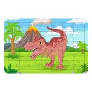 Güven Serigrafi Vahsi Dinozor Tyrannosaurus 35 Parça Ahşap Çocuk Puzzle Yapboz