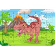 Güven Serigrafi Vahşi Dinozor Tyrannosaurus 54 Parça 19,5 x 29,5 cm Ahşap Çocuk Puzzle Yapboz