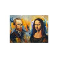 Güven Serigrafi Vincent ve Monolisa 1000 Parça Ahşap Puzzle Yapboz