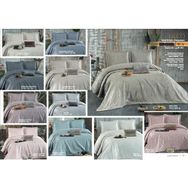 Güzide Deco 260x260 cm Duman Mavisi Çift Kişilik Yatak Örtüsü