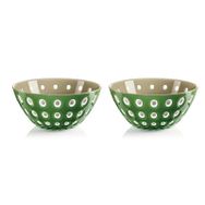 Guzzini Le Murrine 12 cm Yeşil Kahverengi 2'li Kase