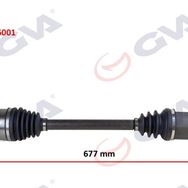Gva 4416001 Sol Kangoo 3 1.5 Dci 08- 677 mm Komple Aks