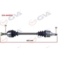 Gva 4443033 Sol Peugeot 307 1.4İ Man 00-07 631 mm Komple Aks