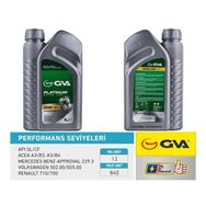 GVA Motor Yağı 10W40 1 Lt Platınum Yarı Sentetik Apı Sl/cf 10W40 (12 Adet)