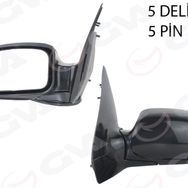 Gva VM-319EHPL Focus 98 Elektrikli Isıtmalı Astarlı Siyah Konveks 5 Fiş Sol Dış Dikiz Aynası