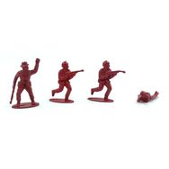 Gvn Art Plastik Maket 4 Adet 55mm Kırmızı Asker Figür