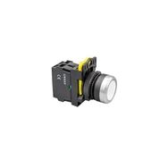 Gwest 6015 Beyaz Led 1 NA 220 V AC/DC Işıklı Yaylı Buton