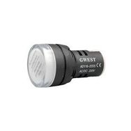 Gwest AD116-22DS 220V 22 mm Beyaz Sinyal Lambası