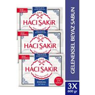 Hacı Şakir Doğal Saf Geleneksel 4x150 gr 3 Adet Beyaz Sabun