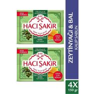 Hacı Şakir Zeytinyağı ve Bal Özlü 2 Adet 4x150 gr Kalıp Sabun