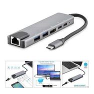 Hadron HDX-7791 Type-C to USB HDTV LAN 6 in 1 Çevirici Adaptör