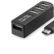 Hadron HDX7015 Type-C 3.1 4XUSB 3.0 HUB Telefon Uyumlu Siyah Type-C Çoklayıcı