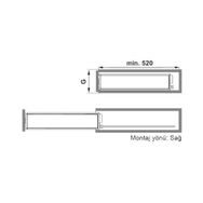 Hafele 150 mm Sağ Yönlü Gümüş Gri Renk Neva Şişelik
