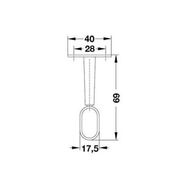 Hafele 16 mm Flanşı Oval Üst Panele Monte Mat Siyah Zamak Askı Borusu