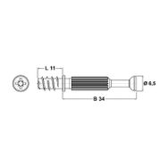 Hafele 34/5/11 mm 100 Adet Galvaniz Minifix Mil