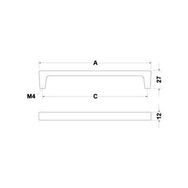 Hafele H2125 Mat Siyah 128 mm Kulp