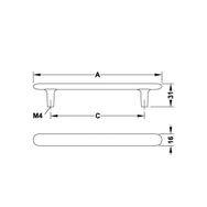 Hafele H2135 128 mm Mat Beyaz Kulp