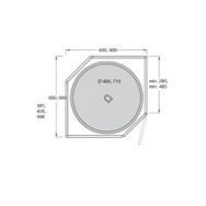 Hafele Jet 180 Derece Plastik Beyaz 70 cm Sepet