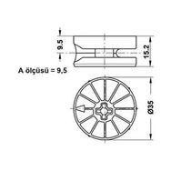 Hafele Maxifix-E PZ3 18 mm 10 Adet Nikel Kaplama Gövde