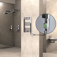 Haiti Düz Krom 200 Watt 400x700 cm Termostatlı Elektrikli Havlupan