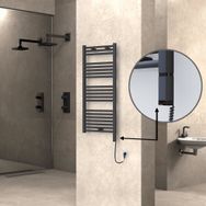 Haiti Elektrikli 300 Watt 500x1100 cm Düz Antrasit Oned On Off Termostatlı Sağ Havlupan