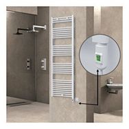 Haiti Elektrikli 900 Watt 600x1800 cm Düz Beyaz On Off Düğmeli Havlupan
