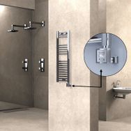 Haiti KTX3 Düz Krom 200 Watt 300x1000 cm Termostatlı Elektrikli Havlupan