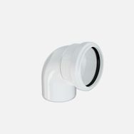 Hakan Boru 75x45 mm Beyaz Pvc-U Dirsek Borusu