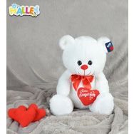 Halley Oyuncak 78816 Beyaz 40 cm Kalpli Ayıcık
