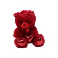 Halley Parlak Kalpli 30 cm Kırmızı Peluş Ayı