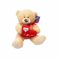 Halley PL62564 30 cm Burnu Kalp Nakışlı Peluş Ayı