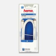Hama 1.5 mt F Fiş - F Fiş Beyaz 90DB Sat Kablosu