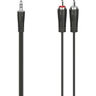 Hama 200721 3.5 mm 2 Rca Stereo 5 mt Siyah Ses Kablosu