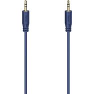 Hama 200726 3.5 mm Flexi-Slim Altın Uç 0.75 mt Mavi Ses Kablosu