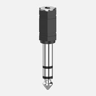 Hama 6.5 mm Stereo Fiş 3.5 mm Soket Siyah Ses Adaptörü
