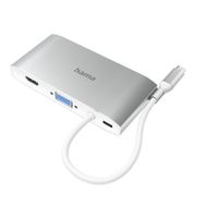 Hama HM.200111 Multiport 8 Ports 3xUsb-A 2xUsb-C Vga Hdmi Lan Usb-C Beyaz Hub