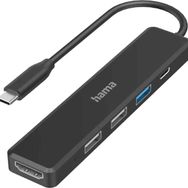 Hama HM.200117 5 Ports 3xUsb-A Usb-C Siyah HDMI Hub