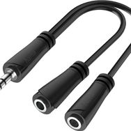 Hama HM.200349 3.5 mm Stereo Fiş 2x3.5 mm Siyah Adaptör Soket