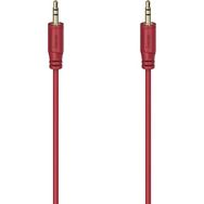 Hama HM.200727 3.5 mm Flexi-Slim Altın Uç 0.75 mt Kırmızı Ses Kablosu