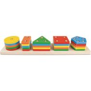 Hamaha Wood Toys Ahşap Eğitici Geliştirici Oyuncak Geometrik Şekiller 5'li Vidalama Bultak