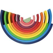 Hamaha Wooden Toys Ahşap Eğitici Geliştirici 1+ Yaşa Özel 12'li Waldorf Gökkuşağı Günbatımı