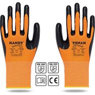 Handy HN-16 Nitril Kaplama 9/L Sanayi Usta Eldiveni Koruyucu Eldiven