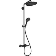 Hansgrohe 26890670 Croma Select S 280 1 Jet Term Raindance Select S 120 3 jet Satin Siyah El Duşu ile Duş Kolonu