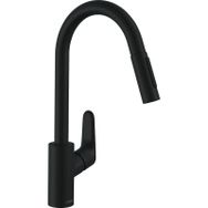 Hansgrohe 31815670 Focus M41 Mat Siyah Spiralli Eviye Bataryası