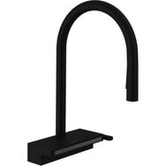 Hansgrohe Aquno Select M81 Tek Kollu Satin Siyah Krom Eviye Bataryası